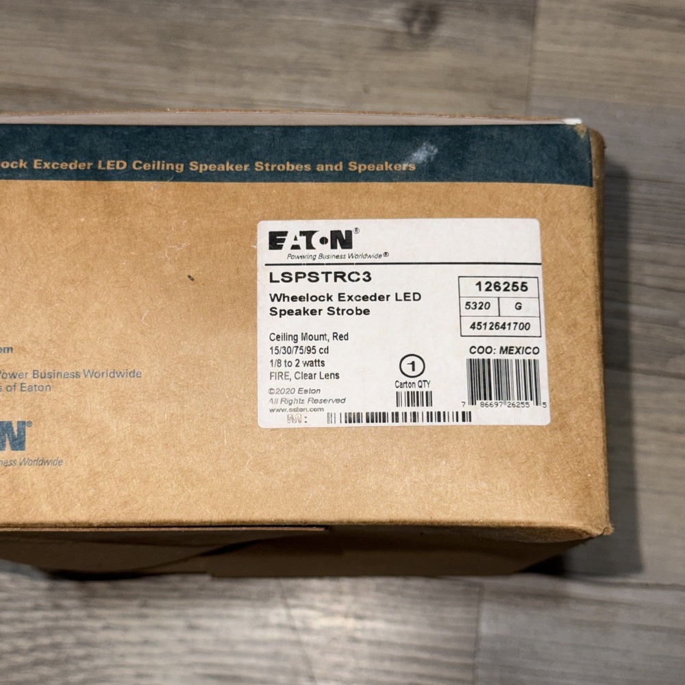 Eaton LSPSTRC3 Wheelock Exceder LED Speaker Strobe